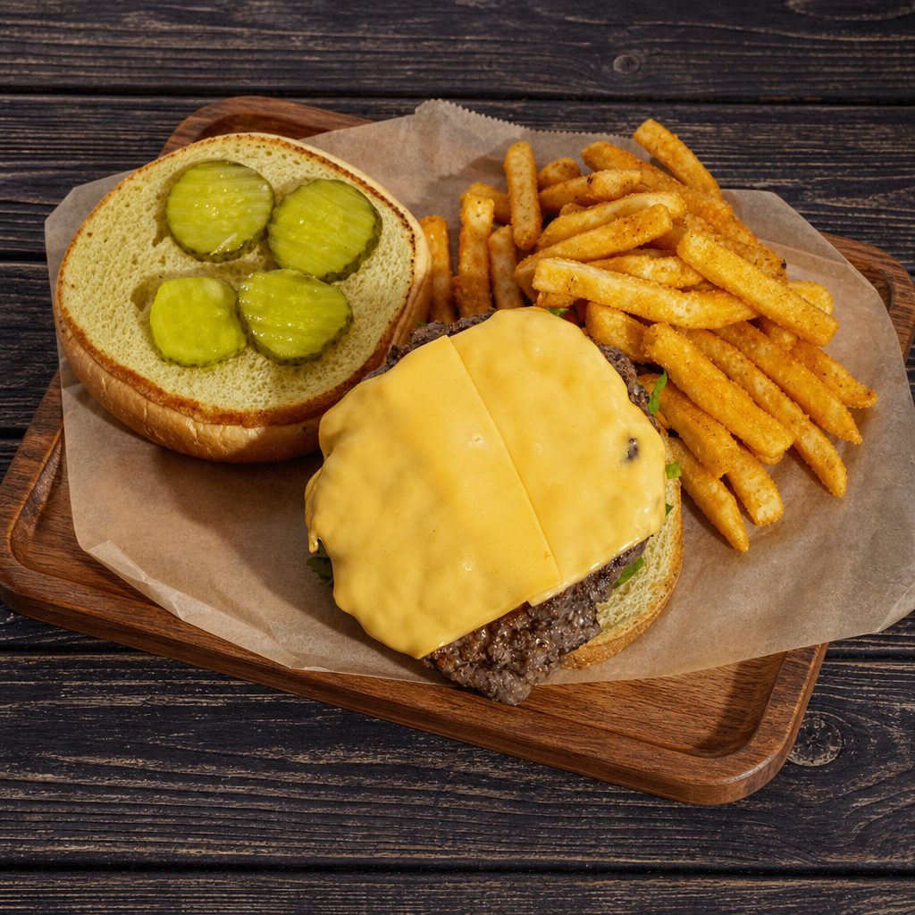 Double Cheese Burger (1 Lb Angus Beef).